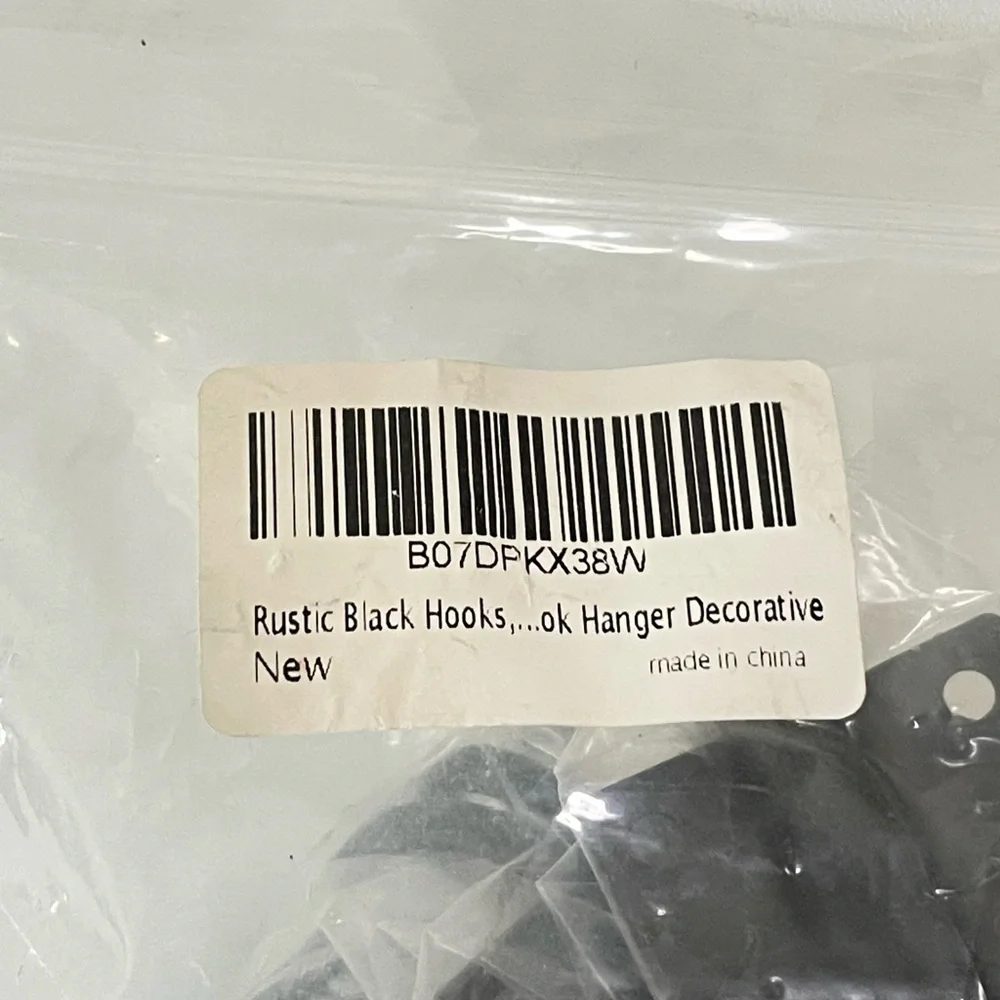 NEW Rustic Farmhouse Black Wall Hooks